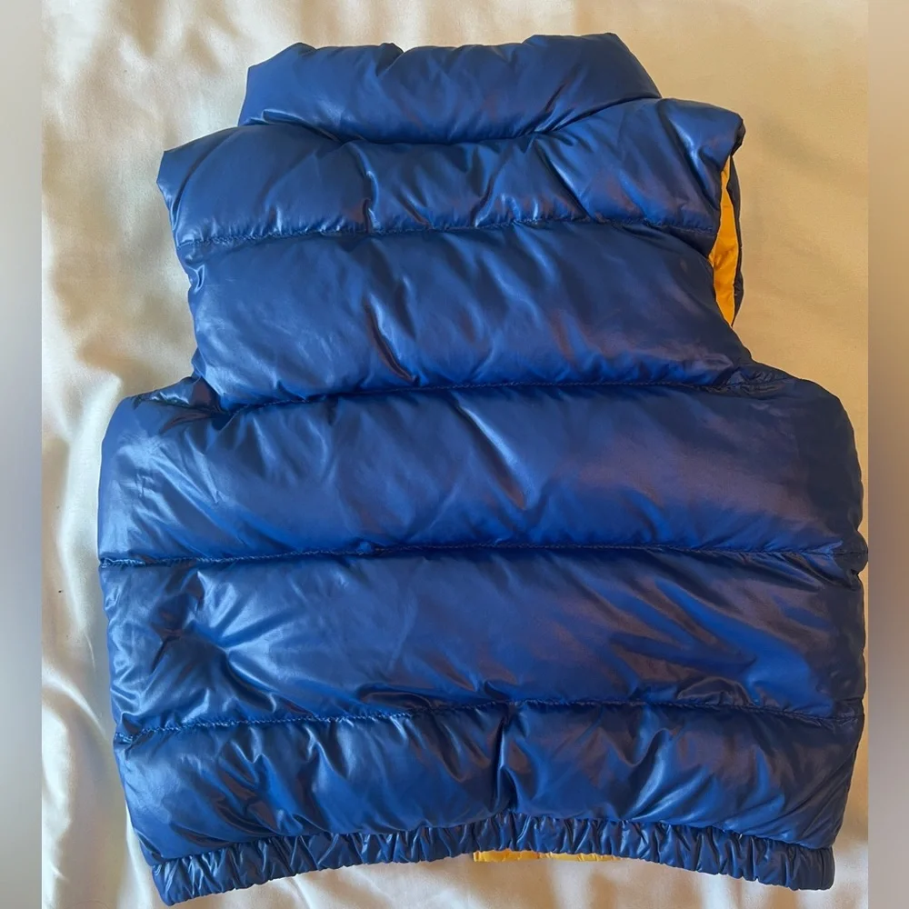Polo Ralph Lauren Down Puffer Vest Boys 18 Month Blue yellow reversible